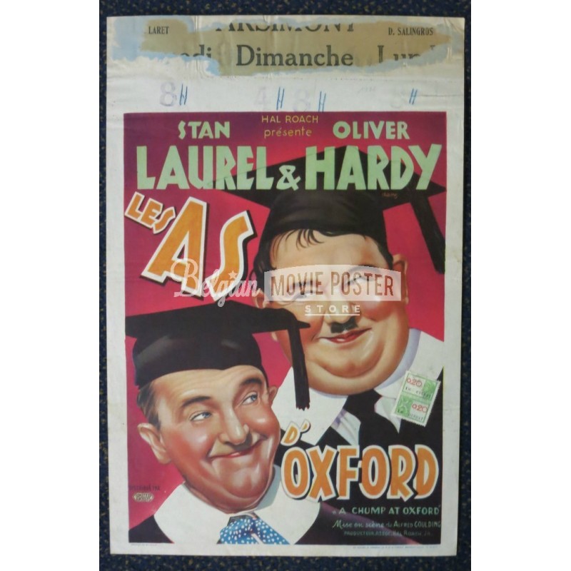 CHUMP AT OXFORD - Belgian Movie Poster Store