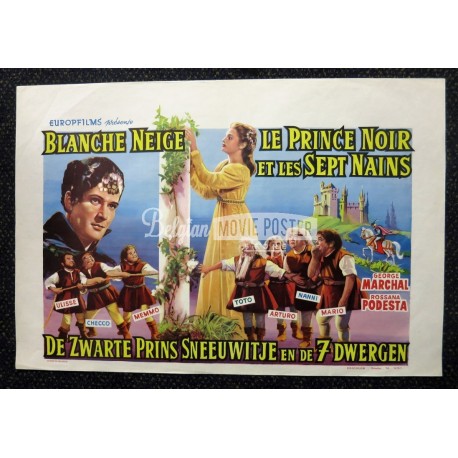 BLANCHE NEIGE, LE PRINCE NOIR ET LES SEPT NAINS